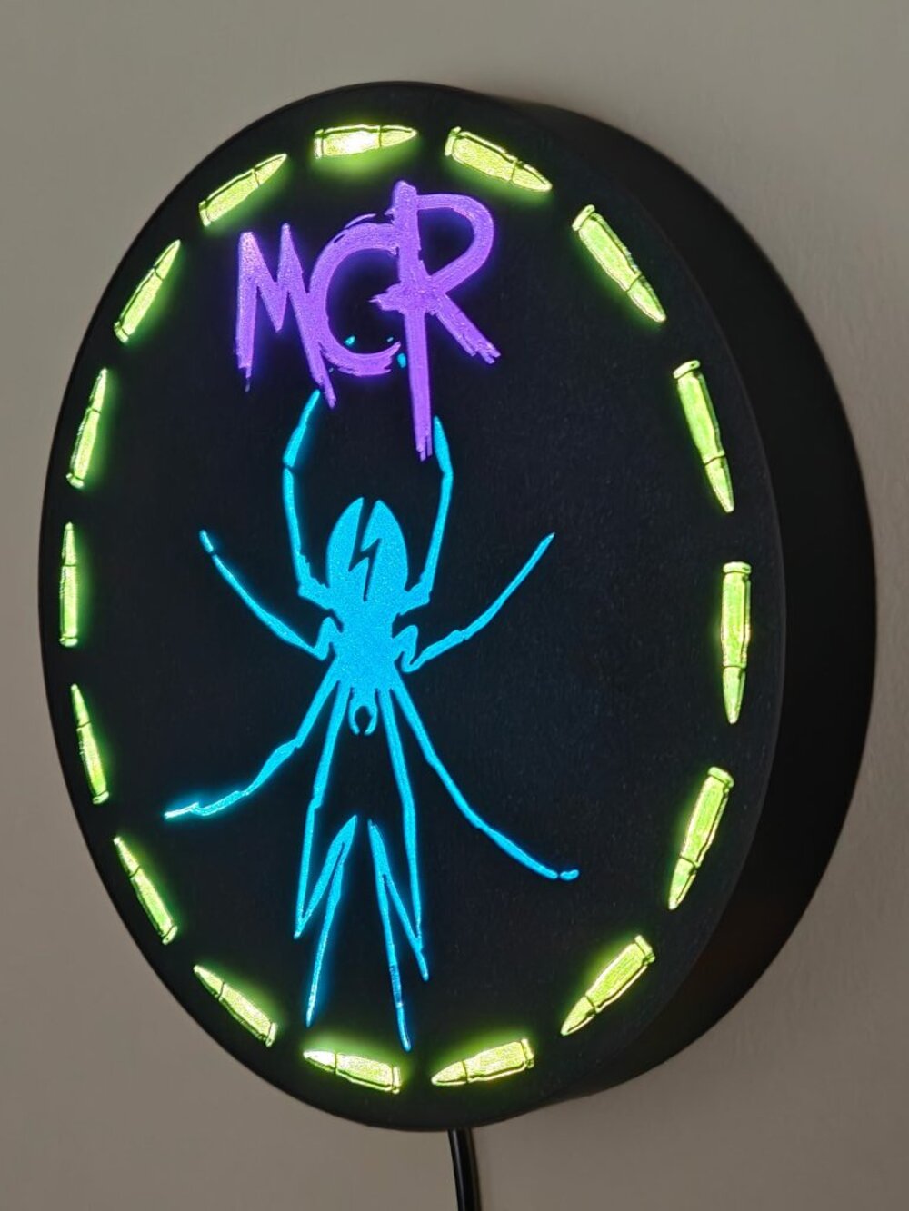 MY CHEMICAL ROMANCE post-hardcore band logo illuminated LED sign